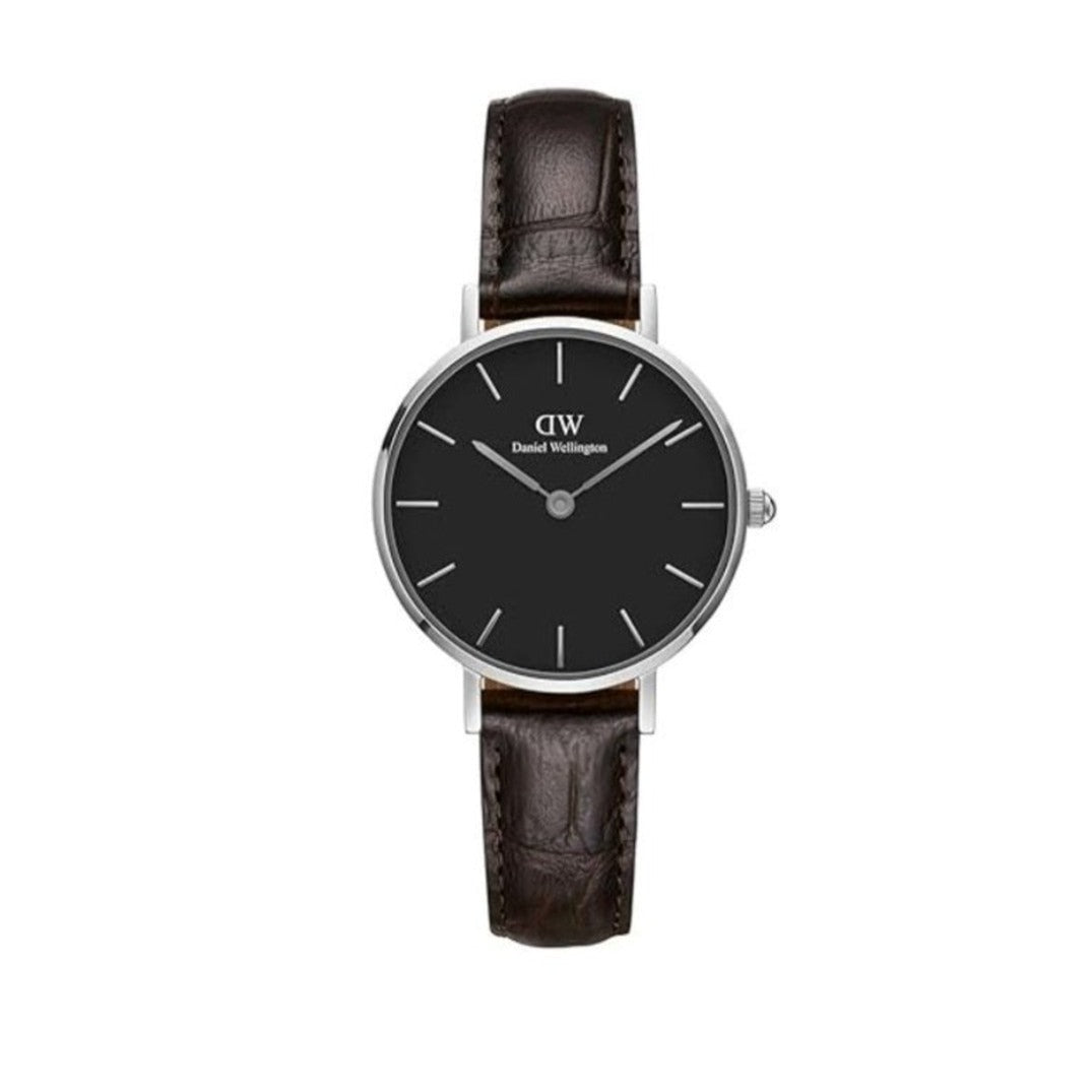  Shop Authentic Daniel Wellington Classic Petite York Black Dial Brown Leather Strap Watch For Women - DW00100238 - Luxxuri