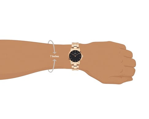  Shop Authentic Daniel Wellington Iconic Link Black Dial Rose Gold Steel Strap Watch for Women - DW00100210 - Luxxuri
