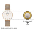  Shop Authentic Daniel Wellington Classic Petite Melrose White Dial Rose Gold Mesh Bracelet Watch For Women - DW00100163 - Luxxuri