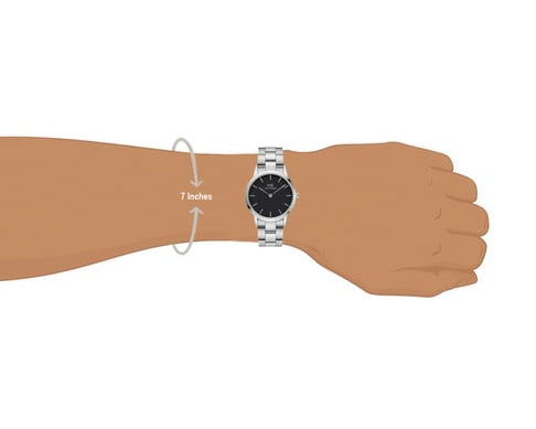  Shop Authentic Daniel Wellington Iconic Link Black Dial Silver Steel Strap Watch For Women - DW00100206 - Luxxuri