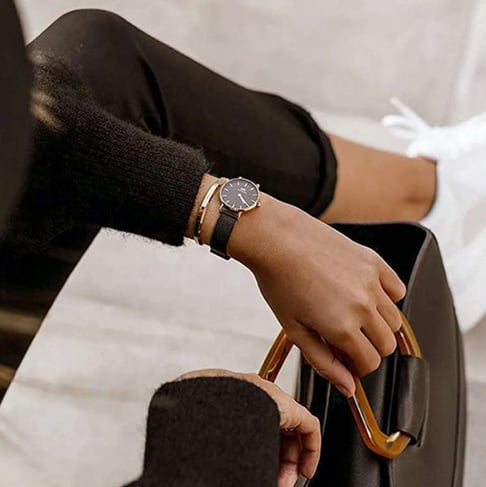  Shop Authentic Daniel Wellington Petite Ashfield Black Dial Black Mesh Strap Watch For Women - DW00100245 - Luxxuri