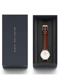  Shop Authentic Daniel Wellington Classic Petite St Mawes White Dial Brown Leather Strap Watch For Women - DW00100231 - Luxxuri