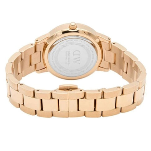  Shop Authentic Daniel Wellington Iconic Link Unitone Rose Gold Dial Rose Gold Steel Strap Watch For Women - DW00100401 - Luxxuri