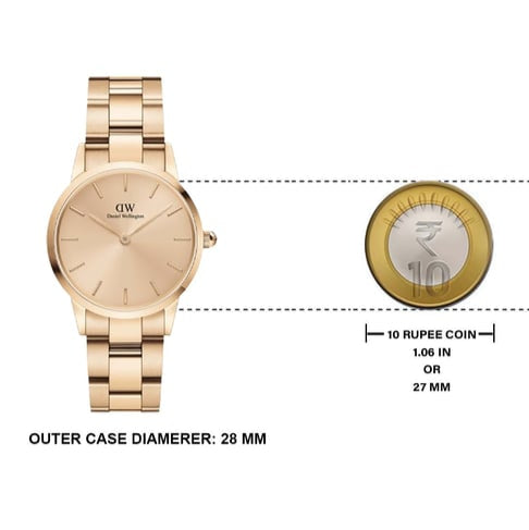  Shop Authentic Daniel Wellington Iconic Link Unitone Rose Gold Dial Rose Gold Steel Strap Watch For Women - DW00100401 - Luxxuri