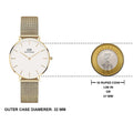  Shop Authentic Daniel Wellington Classic Petite White Dial Gold Mesh Bracelet Watch For Women - DW00100348 - Luxxuri