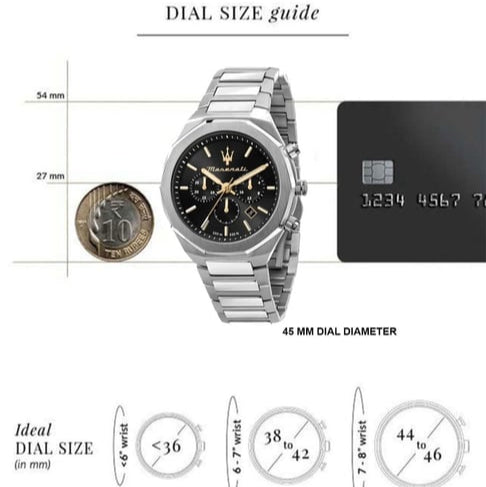  Shop Authentic Maserati Stile Chronograph Black Dial Silver Steel Strap Watch For Men - R8873642010 - Luxxuri