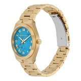  Shop Authentic Michael Kors Lennox Analog Blue Dial Gold Steel Strap Watch for Women - MK7460 - Luxxuri