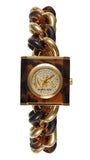  Shop Authentic Michael Kors Chain Lock Analog Silver Dial Two Tone Steel Strap Watch for Women - MK4808 - Luxxuri