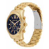 Shop Authentic Michael Kors Lexington Chronograph Blue Dial Gold Steel Strap Watch for Men - MK9153 - Luxxuri