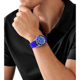  Shop Authentic Michael Kors Maritime Three-Hand Analog Blue Dial Blue Silicone Strap Watch for Men - MK9156 - Luxxuri