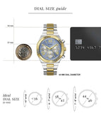  Shop Authentic Guess Equity Analog Blue Dial Two Tone Steel Strap Watch For Men - GW0703G3 - Luxxuri