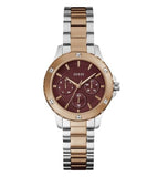  Shop Authentic Guess Mist Analog Maroon Dial Two Tone Steel Strap Watch For Women - GW0723L2 - Luxxuri