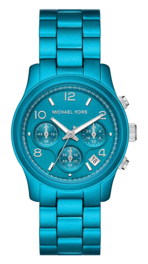  Shop Authentic Michael Kors Runway Limited Edition Blue Dial Blue Steel Strap Watch for Women - MK7479LE - Luxxuri