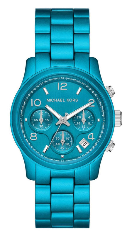  Shop Authentic Michael Kors Runway Limited Edition Blue Dial Blue Steel Strap Watch for Women - MK7479LE - Luxxuri