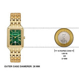  Shop Authentic Fossil Raquel Three Hand Date Green Dial Gold Steel Strap Watch For Women - ES5341 - Luxxuri