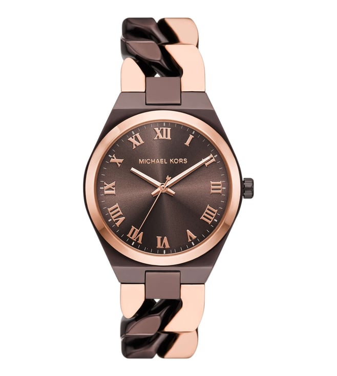  Shop Authentic Michael Kors Lennox Analog Brown Dial Two Tone Steel Strap Watch for Women - MK7501 - Luxxuri