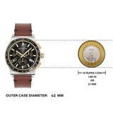  Shop Authentic Salvatore Ferragamo 1927 Chrono Analog Black Dial Brown Leather Strap Watch for Men - SFKZ00323 - Luxxuri