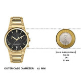  Shop Authentic Salvatore Ferragamo Sapphire Chrono Black Dial Gold Steel Strap Watch for Men - SFME01323 - Luxxuri