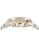  Shop Authentic Salvatore Ferragamo 1927 Chrono Silver Dial Two Tone Steel Strap Watch for Men - SFKZ00523 - Luxxuri