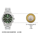  Shop Authentic Salvatore Ferragamo 1927 Chrono Green Dial Silver Steel Strap Watch for Men - SFKZ00423 - Luxxuri
