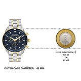  Shop Authentic Movado Heritage Calendoplan Chronograph Blue Dial Two Tone Steel Strap Watch For Men - 3650126 - Luxxuri
