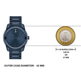  Shop Authentic Movado Bold Verso Blue Dial Blue Steel Strap Watch for Men - 3600862 - Luxxuri