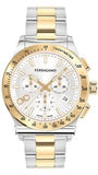  Shop Authentic Salvatore Ferragamo 1927 Chrono Silver Dial Two Tone Steel Strap Watch for Men - SFKZ00523 - Luxxuri