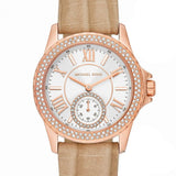  Shop Authentic Michael Kors Mini Everest Crystals White Dial Brown Leather Strap Watch for Women - MK4719 - Luxxuri
