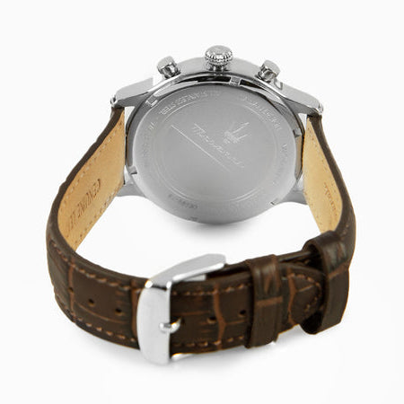  Shop Authentic Maserati Epoca Chronograph Blue Dial Brown Leather Strap Watch For Men - R8871618014 - Luxxuri