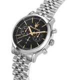  Shop Authentic Maserati Epoca Chronograph Black Dial Silver Steel Strap Watch For Men - R8873618017 - Luxxuri