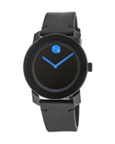  Shop Authentic Movado Bold TR90 Black Dial Black Leather Strap Watch For Men - 3600307 - Luxxuri