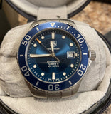  Shop Authentic Tag Heuer Aquaracer Caliber 5 Automatic Blue Dial Silver Steel Strap Watch for Men - WAN2111.BA0822 - Luxxuri