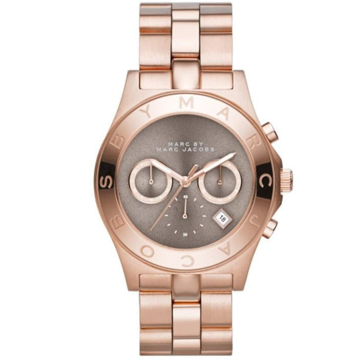  Shop Authentic Marc Jacobs Blade Chronograph Brown Dial Rose Gold Steel Strap Watch for Women - MBM3308 - Luxxuri