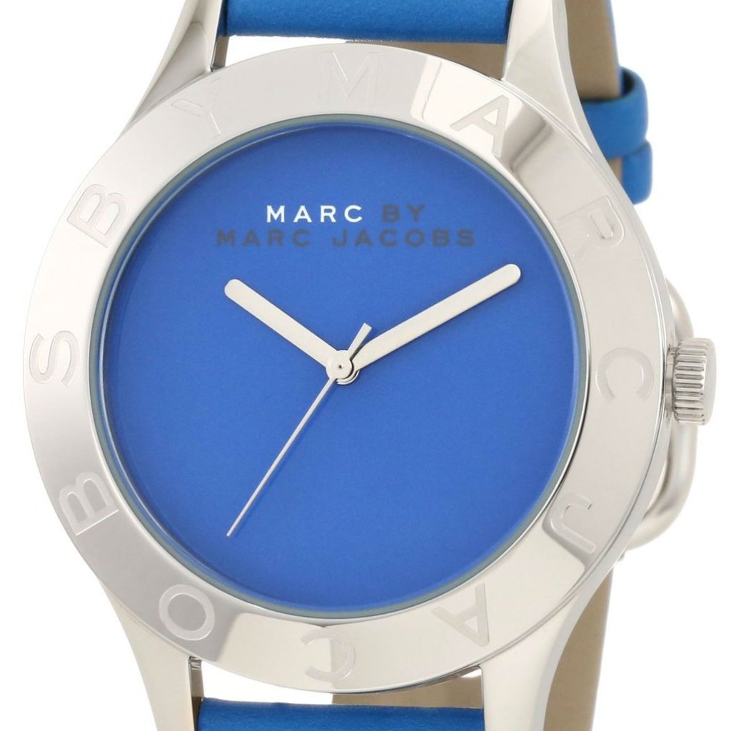  Shop Authentic Marc Jacobs Blade Blue Dial Blue Leather Strap Watch for Women - MBM1202 - Luxxuri