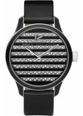  Shop Authentic Marc Jacobs Lidia Stripe Glitz Black Dial Black Leather Strap Watch for Women - MBM1166 - Luxxuri