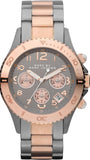 Shop Authentic Marc Jacobs Marc Chronograph Grey Dial Two Tone Steel Strap Watch for Men - MBM3157 - Luxxuri