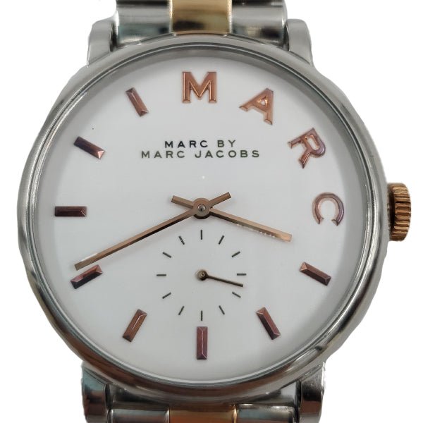 Shop Authentic Marc Jacobs Baker White Dial Two Tone Steel Strap Watch for Women - MBM3312 - Luxxuri