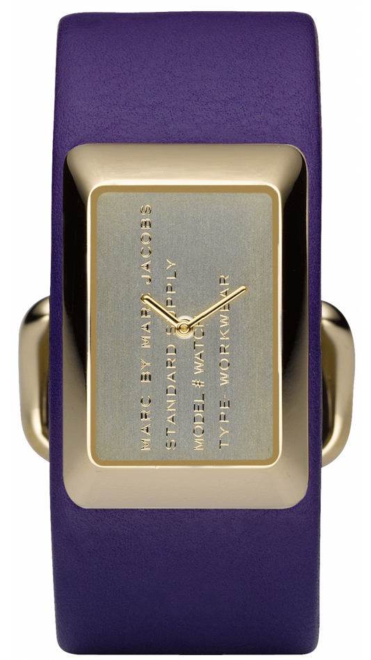  Shop Authentic Marc Jacobs Champagne Dial Purple Leather Strap Watch for Women - MBM2044 - Luxxuri