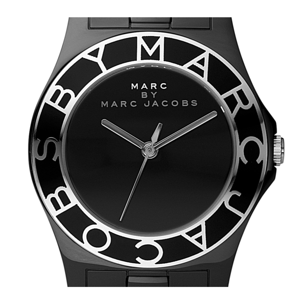 Marc Jacobs Black Dial Black Ceramic Strap Watch for Women - MBM9501