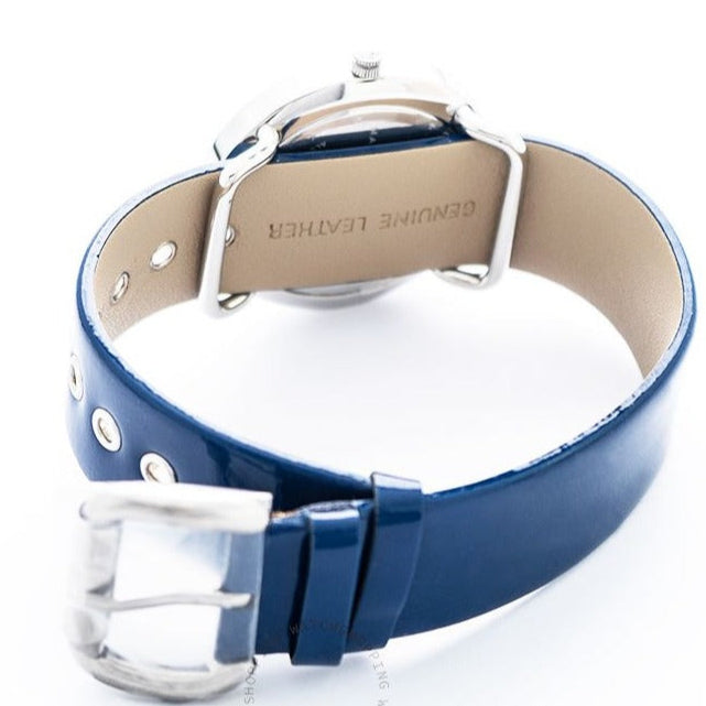 Marc Jacobs Blue Dial Blue Leather Strap Watch for Women - MBM1137