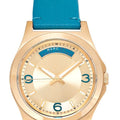  Shop Authentic Marc Jacobs Baby Dave Gold Dial Blue Leather Strap Watch for Women - MBM1263 - Luxxuri