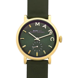  Shop Authentic Marc Jacobs Baker Olive Green Dial Olive Green Leather Strap Watch for Women - MBM1328 - Luxxuri