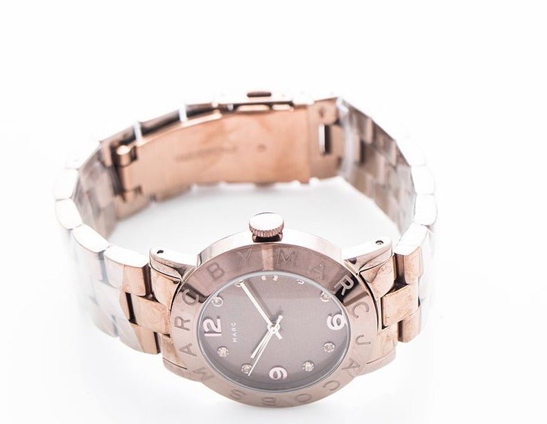  Shop Authentic Marc Jacobs Amy Brown Dial Brown Steel Strap Watch for Women - MBM3119 - Luxxuri