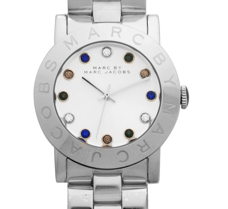  Shop Authentic Marc Jacobs Amy White Dial Silver Steel Strap Watch for Women - MBM3140 - Luxxuri