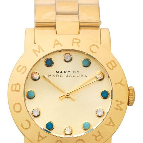  Shop Authentic Marc Jacobs Amy Dexter Gold Dial Gold Steel Strap Watch for Women - MBM3215 - Luxxuri