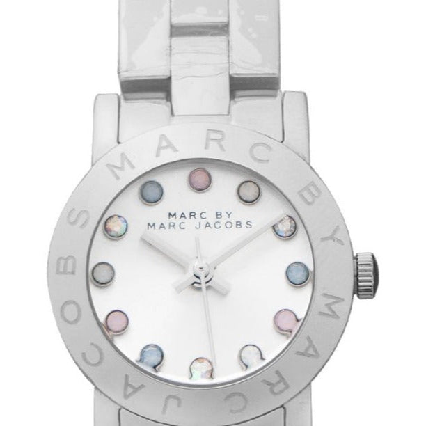  Shop Authentic Marc Jacobs Amy White Dial Silver Steel Strap Watch for Women - MBM3217 - Luxxuri