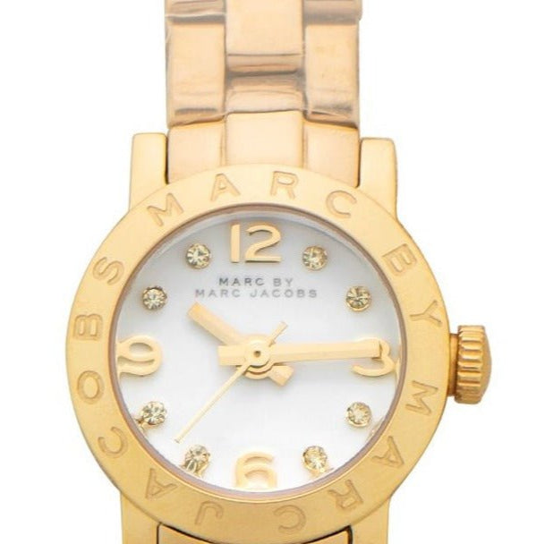  Shop Authentic Marc Jacobs Amy Dinky White Dial Gold Steel Strap Watch for Women - MBM3226 - Luxxuri