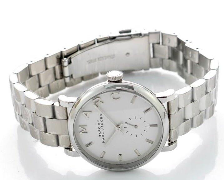  Shop Authentic Marc Jacobs Baker White Dial Silver Steel Strap Watch for Women - MBM3242 - Luxxuri