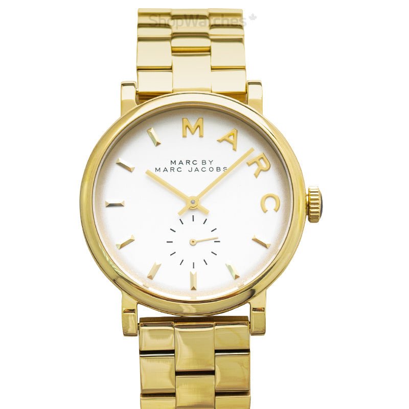  Shop Authentic Marc Jacobs Baker White Dial Gold Steel Strap Watch for Women - MBM3243 - Luxxuri