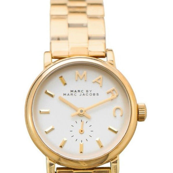  Shop Authentic Marc Jacobs Baker White Dial Gold Steel Strap Watch for Women - MBM3247 - Luxxuri